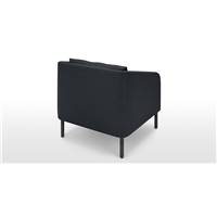 Merrick fauteuil tisse bleu denim foncé