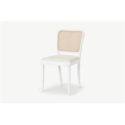 Raleigh chaise rotin et blanche