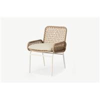 Rhonda chaise de jardin avec accoudoirs naturelle