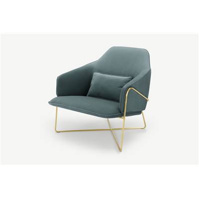 Stanley fauteuil velours vert d'eau