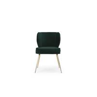 Valo chaise velours vert et métal doré