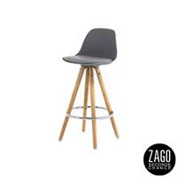 Circus chaise de bar en PU grise