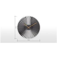 Bushwick grande horloge murale gris acier
