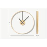Ishya horloge bois clair ø60