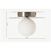 Miwa plafonnier chrome brossé et verre dépoli