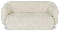 Vico canapé 2 places en tissu bouclette blanc
