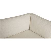 Lalou canapé 3 places en tissu beige et métal noir