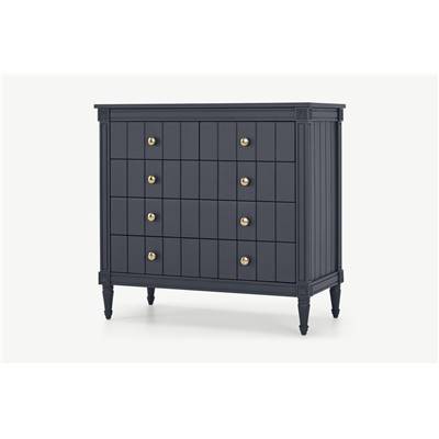 Bourbon commode bleu ardoise et laiton