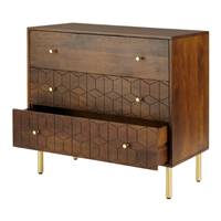 Hedra commode bois de manguier laiton