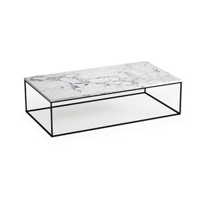 Hautma table basse marbre blanc
