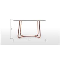 Nyla table basse gris et cuivre