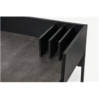 Arren bureau compact béton et acier noir