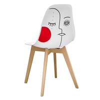 Mirage chaise scandinave d'artiste blanc