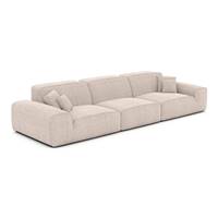 Doreli canapé 4 places en tissu texturé beige