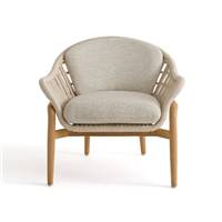 Tiria fauteuil de jardin en bois et tressage naturel