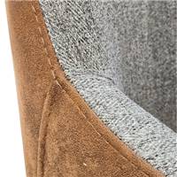 Fast chaise pivotante en tissu marron