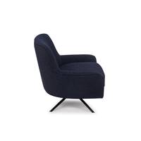 Serafin fauteuil pivotant bouclé bleu nuit
