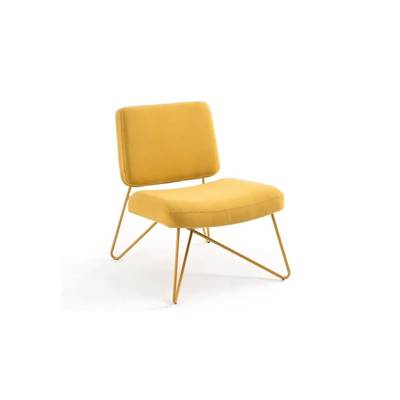 Bobby fauteuil vintage jaune paille