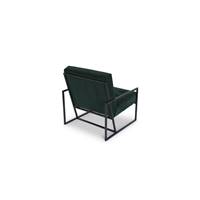 Legon fauteuil velours vert et métal noir