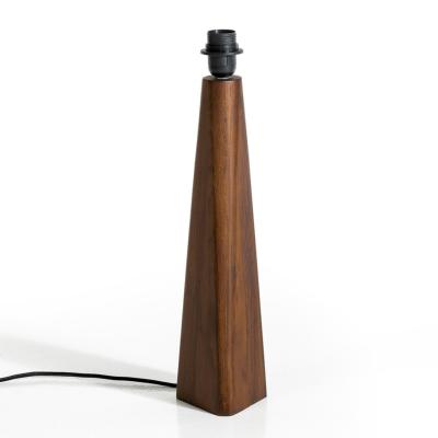 Patio pied de lampadaire chêne massif teinté noyer