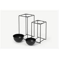 Janelle lot de 2 cache-pots noir