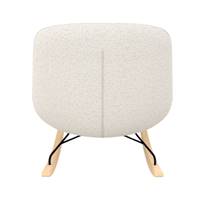 Mouty rocking chair en tissu bouclette blanc cassé