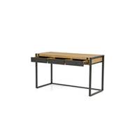 Kiko bureau acacia et métal 3 tiroirs