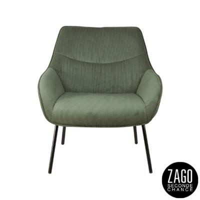 Martin fauteuil en velours côtelé vert sapin