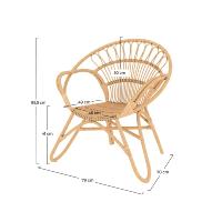 Paola fauteuil en rotin naturel