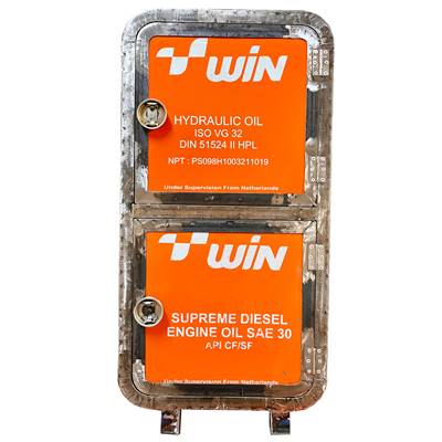 Indonesia meuble 2 portes metalik orange