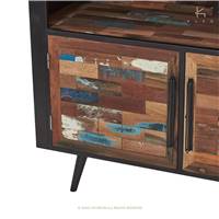 Soho buffet haut bois de bateau recyclé 4 portes H150cm