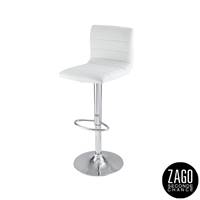 Oli chaise de bar en PU blanc pied métal