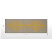 Camden tapis de couloir gris et jaune moutarde 66x200