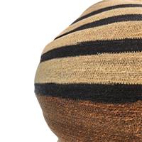 Milda grande suspension en jute rayé naturelle et marron ø65