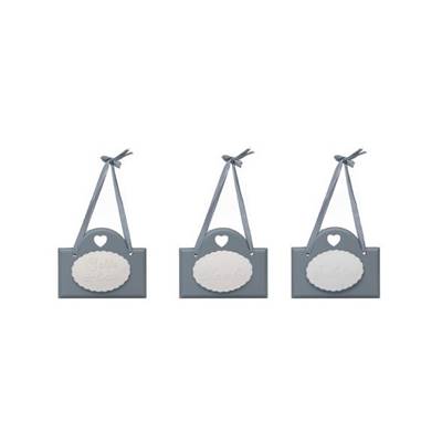 Set 3 messages de porte SDB-chambre-toilettes