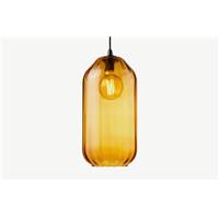 Andes abat-jour verre teint jaune ambre
