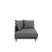 Lamo méridienne gauche en tissu tweedé gris