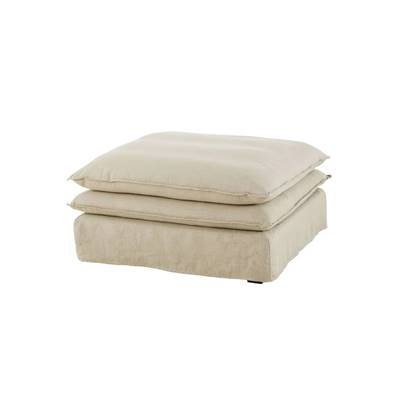 Rodier pouf pour canapé modulable lin naturel