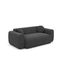 Shoo canapé 2 places en tissu texturé gris anthracite