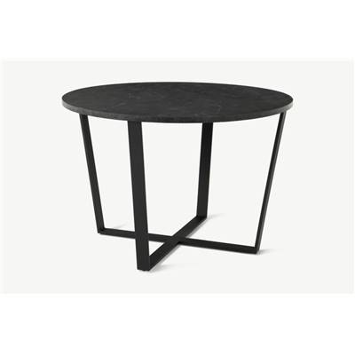 Amble table ronde noir