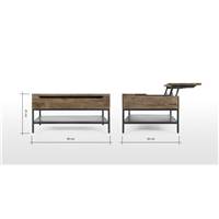 Lomond table basse bois de manguier et noir