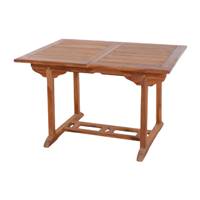Java table à manger rectangulaire extensible en teck 120/180cm