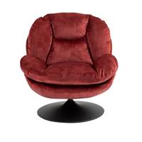 Topi fauteuil pivotant velours bordeaux