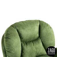 Topi fauteuil pivotant velours vert