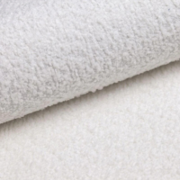 Anicipri canapé panoramique angle droit en tissu bouclé blanc