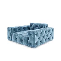 Venus fauteuil en velours bleu clair