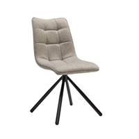 Witney chaise en tissu capitonné gris
