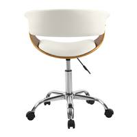 Debbie chaise de bureau réglable et pivotante blanche