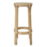 Virage tabouret de bar rond en rotin H75
