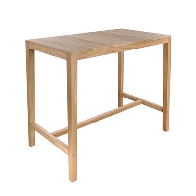 Malte table haute de jardin en bois de teck L120